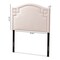 Baxton Studio Aubrey Light Pink Velvet Upholstered Twin Size Headboard 154-9309 - alternate 6